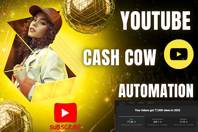 Gig Preview - Create youtube cash cow video automation monetize top10 trending faceless video