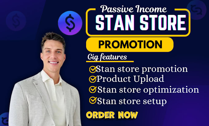 Gig Preview - Do stan store promotion, stan store design stan store marketing, sales funnel