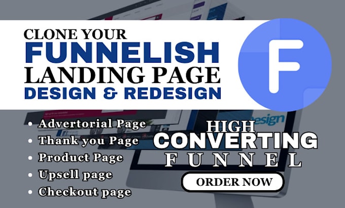 Bestseller - clone funnelish landing page advertorial page product page thank you upsell page