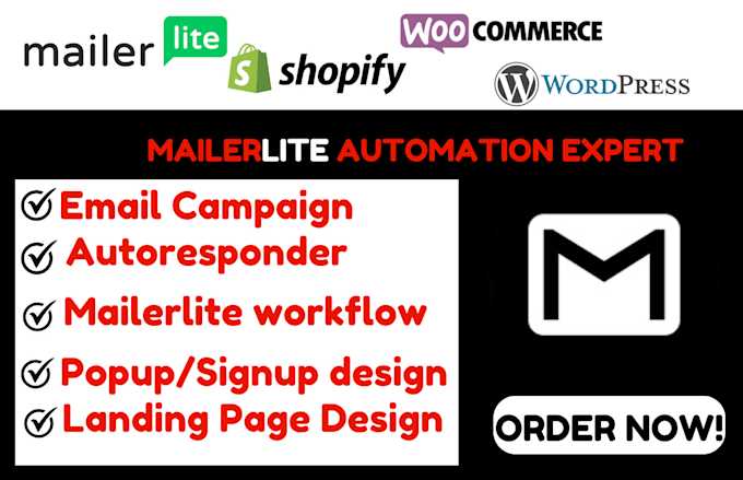 Gig Preview - Setup shopify email automation flows integrate mailerlite flows shopify popups