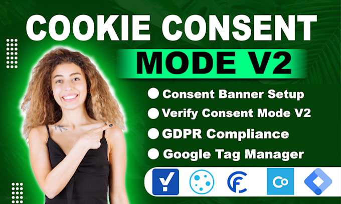 Gig Preview - Setup gdpr google consent mode v2 with cookie consent banner with GTM