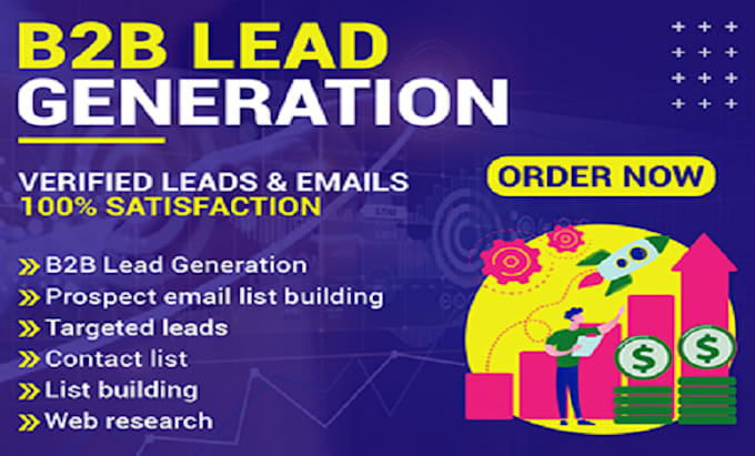 Gig Preview - Do b2b lead generation, prospect list, linkedin, and emal list building