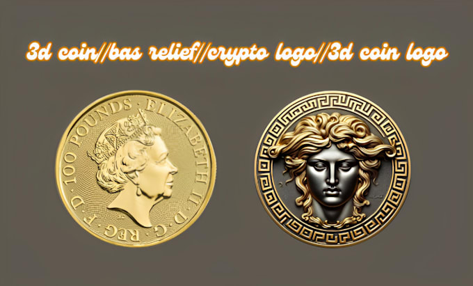 Gig Preview - Sculpt 3d coin bas relief medallion crypto logo for 3d printing