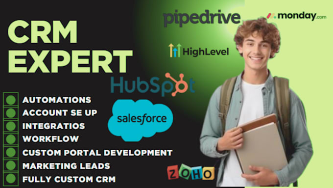 Gig Preview - Setup crm with bitrix24 zoho sites monday com make automation clickup asana saas