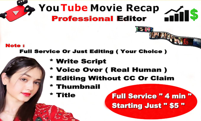 Gig Preview - Do money making movie recaps or summary without copywrite strikes