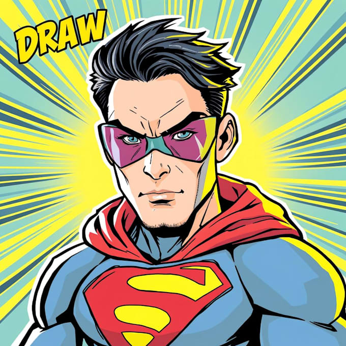 Gig Preview - Draw your superhero character in comic style