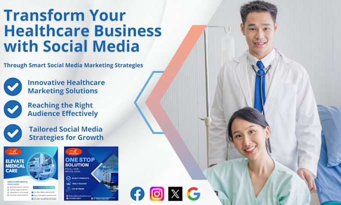 Gig Preview - Be social media marketing manager for your medical or healthcare business