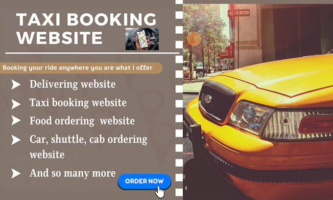 Gig Preview - Creat a nice responsive taxi, chauffeur website, delivery, ordering website