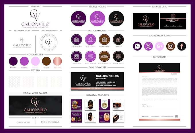 Gig Preview - Design luxury logo and branding kit and social media kit