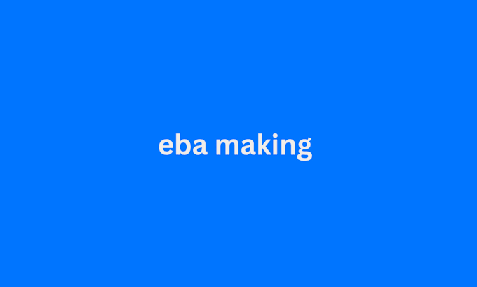 Gig Preview - Teach you how to make eba