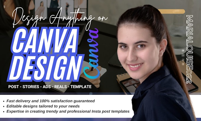 Gig Preview - Canva design template canva post instagram post or anything in canva