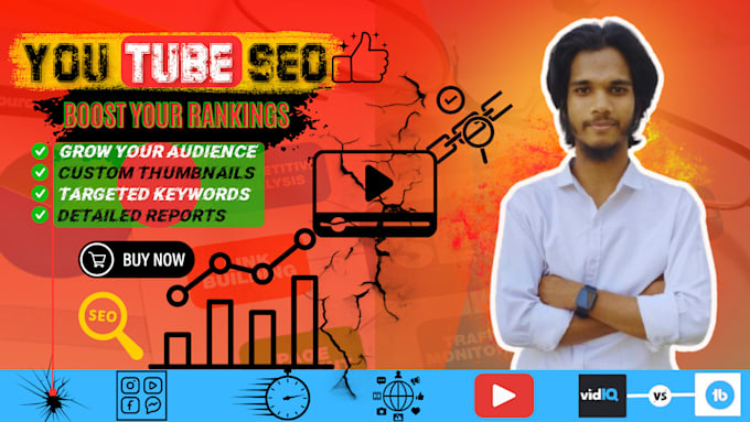 Gig Preview - Optimize youtube SEO videos, thumbnails  branding for growth