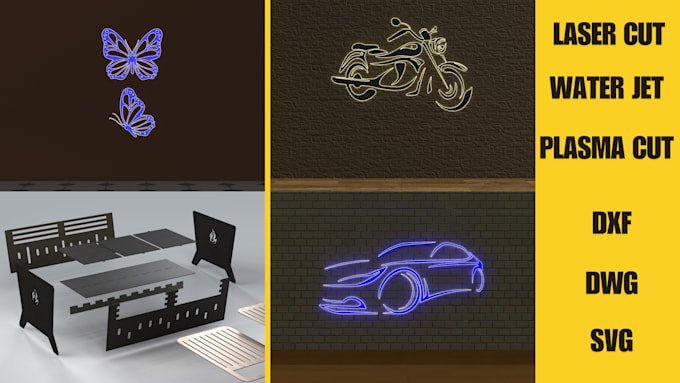 Gig Preview - Create dxf, dwg, and cad files for cnc laser and plasma cut