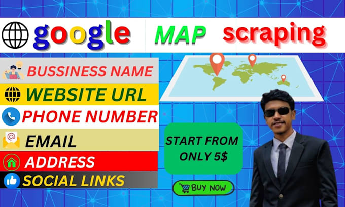 Gig Preview - Be your professional google maps scraper and b2b lead generator