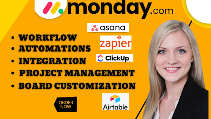 Gig Preview - Set up workflow, integrate and automate your trello clickup monday crm