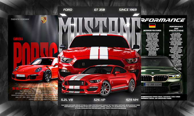 Gig Preview - Design premium custom automotive car poster for you