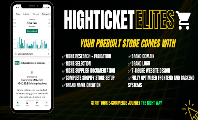 Bestseller - create high ticket shopify dropshipping store highticket niche product research