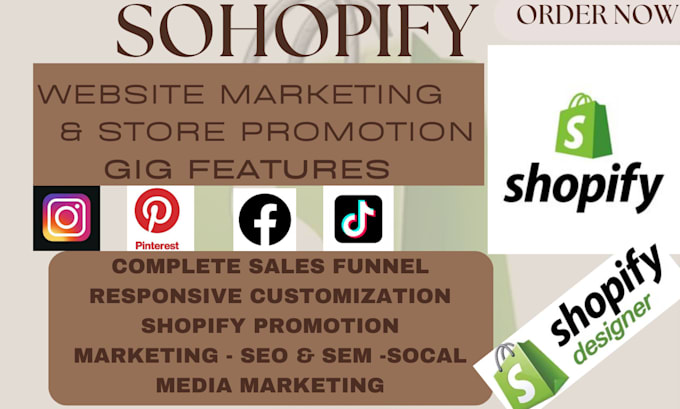 Gig Preview - Boost shopify store sales, shopify dropshipping marketing, or website promotion