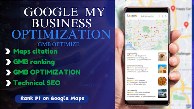 Gig Preview - Optimize google my business listing for local seo and gmb maps ranking