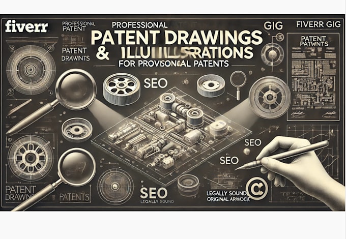 Gig Preview - Create patent drawings, sketches ,illustrations for provisional applications