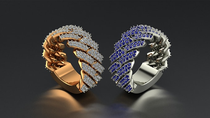 Gig Preview - Design 3d cad jewelry design and render it