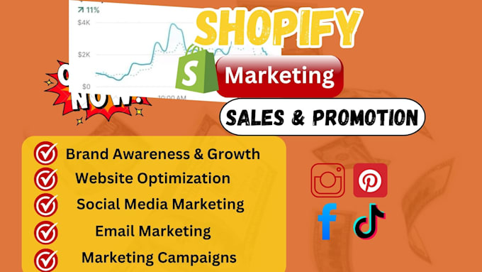 Gig Preview - Do complete shopify social media marketing, shopify marketing for dropshipping