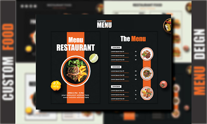 Gig Preview - Do restaurant menu design, modern food menu or digital menu