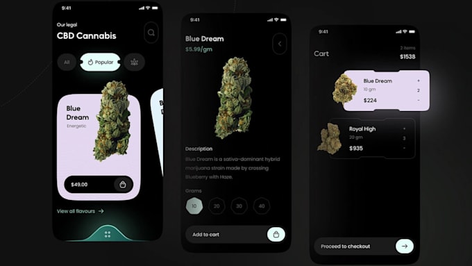 Gig Preview - Create cannabis delivery app, delivery website, weed delivery app, cbd app