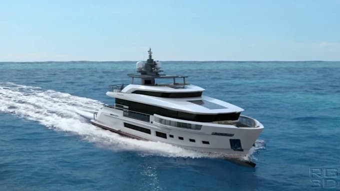 Gig Preview - Render photorealistic 3d boat modelling, cgi yacht design, 3d ship animation