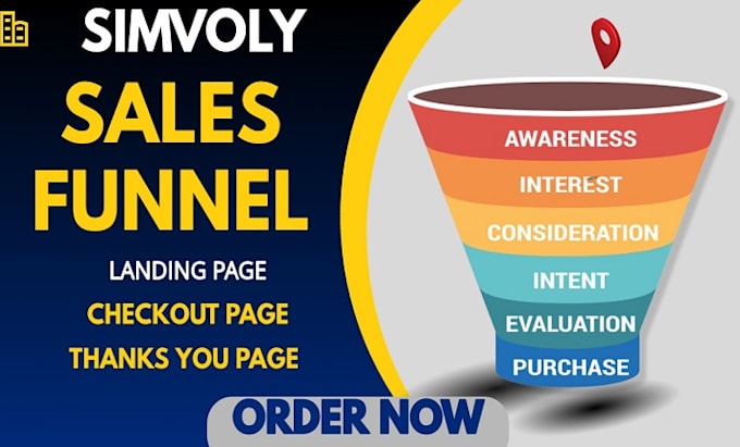 Gig Preview - Design responsive simvoly sales funnel for your business and store product