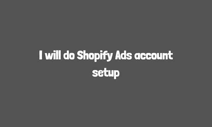 Gig Preview - Do shopify ads campaign to boost sales