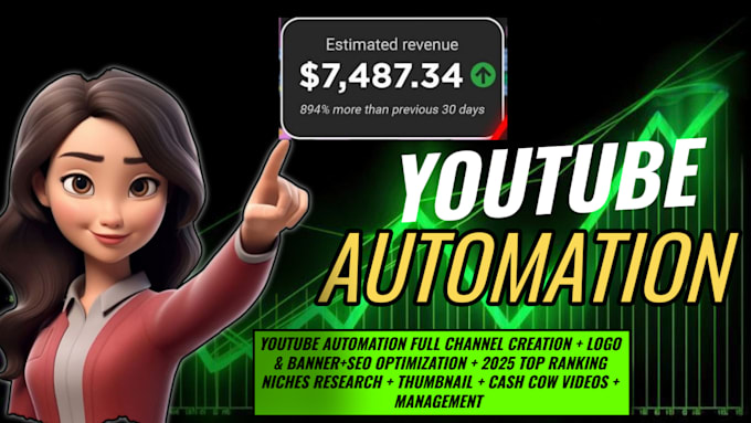 Gig Preview - Automated your cash cow faceless videos, cash cow youtube, cash cow channel