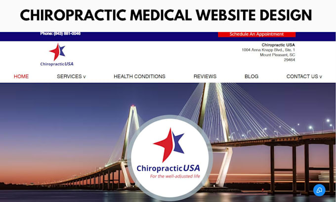 Gig Preview - Design chiropractic website medical website, and healthcare website chiropractor