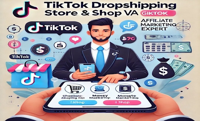 Bestseller - tiktok dropshipping store, tiktok shop virtual assistant, affiliate marketing