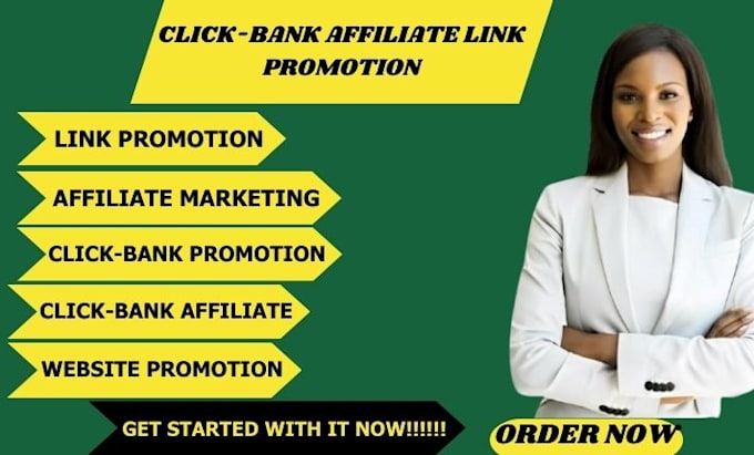 Gig Preview - Create click bank affiliate link promotion, affiliate marketing click bank link