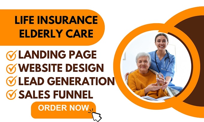 Gig Preview - Design life insurance landing page health insurance  home care insurance website