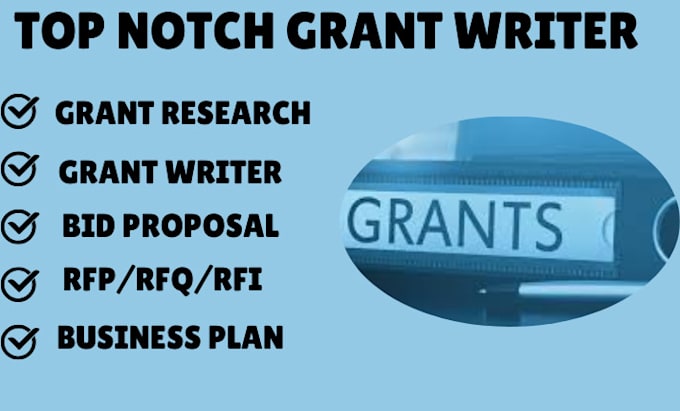 Gig Preview - Grant writing, apply fir grant, great research, grant proposal