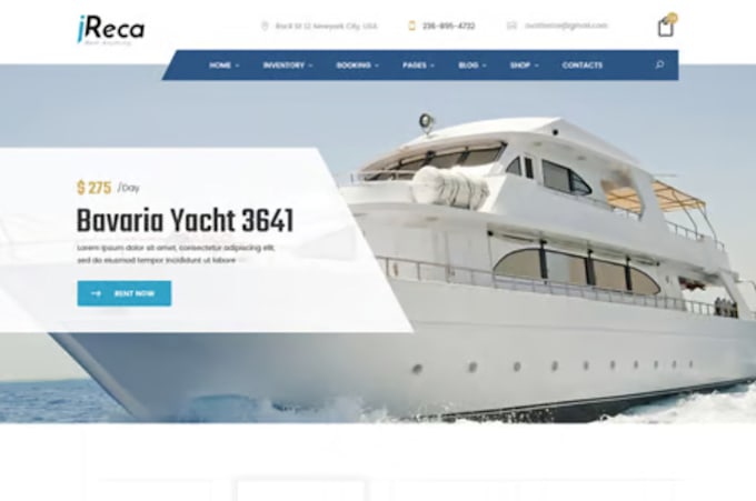 Gig Preview - Create yatch boat rental website boat listing landing page booking website