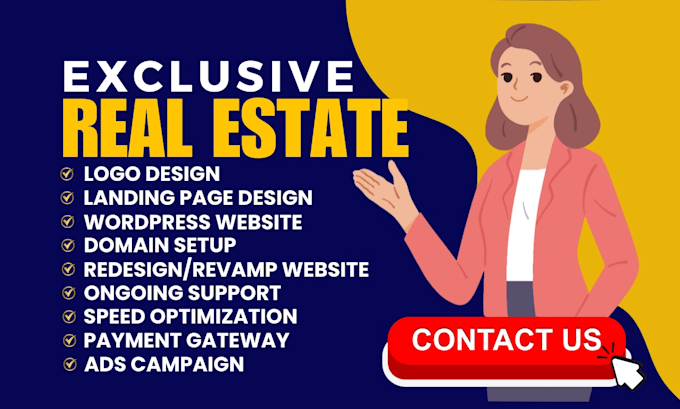 Gig Preview - Create exclusive real estate website using wordpress