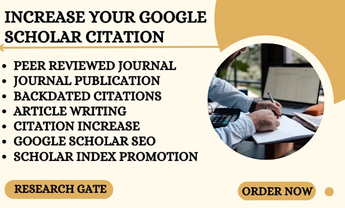 Gig Preview - Backdate citation, increase google scholar citation