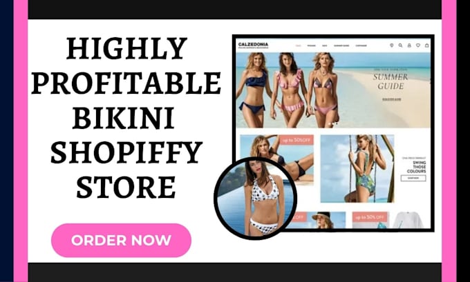 Gig Preview - Design profitable bikini shopify store beach wear shopify store lingerie website