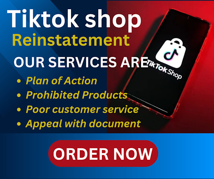 Gig Preview - Remove your tiktok shop violation and tiktok shop reinstatement