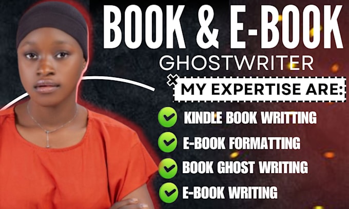 Gig Preview - Be your ghostwriter, book editing, kdp book formatting, book and ebook writing