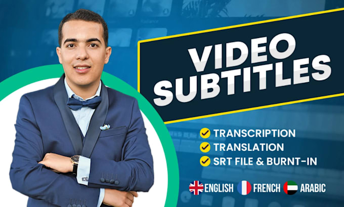 Gig Preview - Translate and add english french arabic subtitles to your video, add subtitles