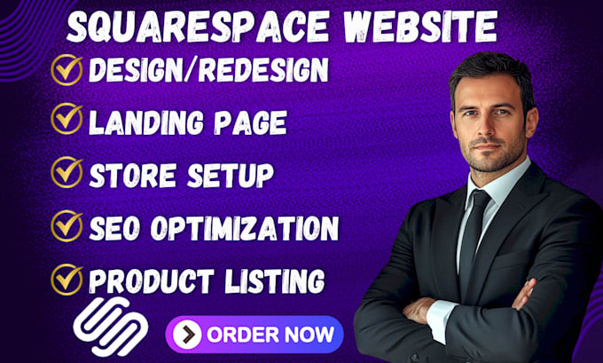 Gig Preview - Setup squarespace website redesign squarespace printful printify square up seo