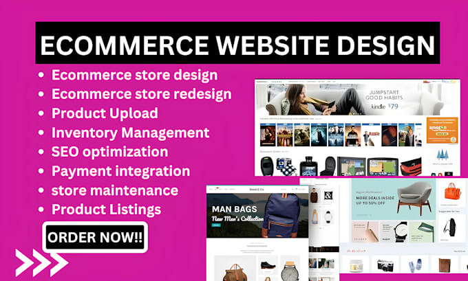 Gig Preview - Design webshop, hostinger, bigcommerce siteground etsy ecommerce store website