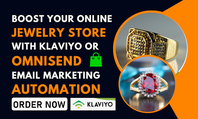 Gig Preview - Setup jewelry store klaviyo marketing jewelry fashion ring dropshipping website