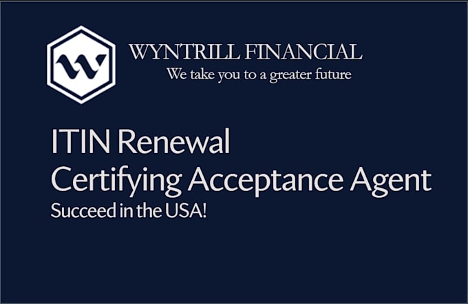 Gig Preview - Renew your itin individual taxpayer id number as usa irs caa