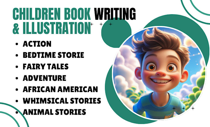 Gig Preview - Ghostwrite children book kids book kids story children story book ebook writer