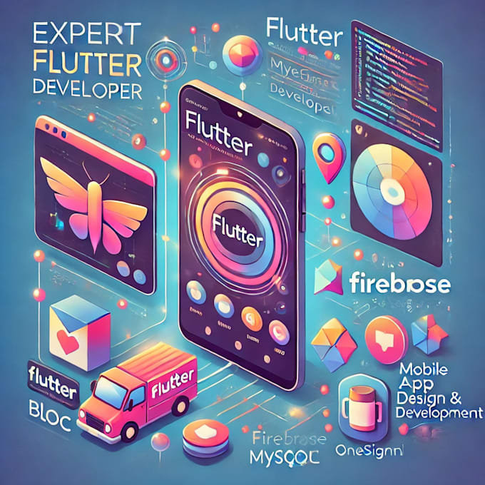 Bestseller - develop professional mobile apps using flutter with bloc, firebase, mysql